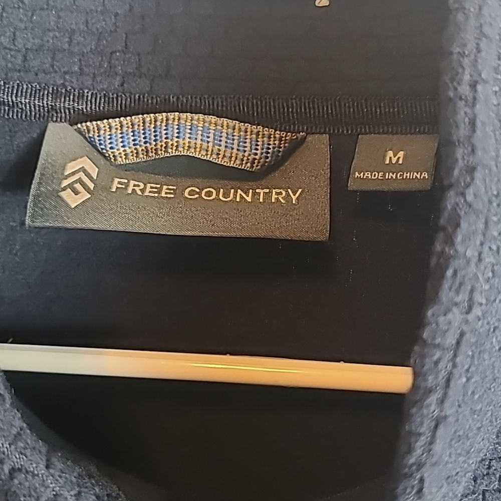 Free Country Brick Fleece  Zip Front Fleece Blue Size Med.  NEW - Picture 3 of 6
